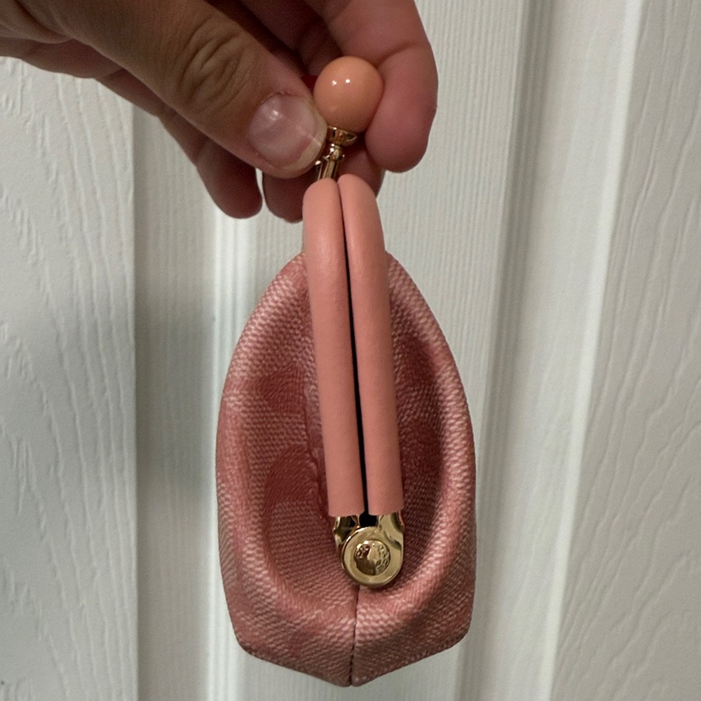 Coach Pink Cosmetic Coin Case - Picture 6 of 7
